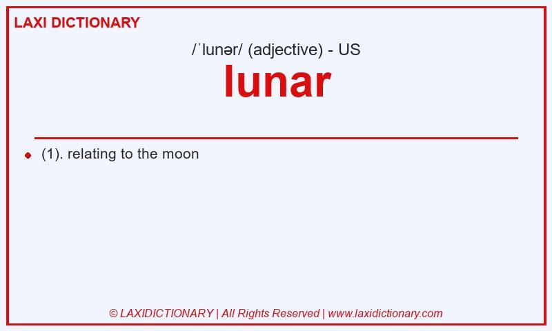 Definition lunar in American English