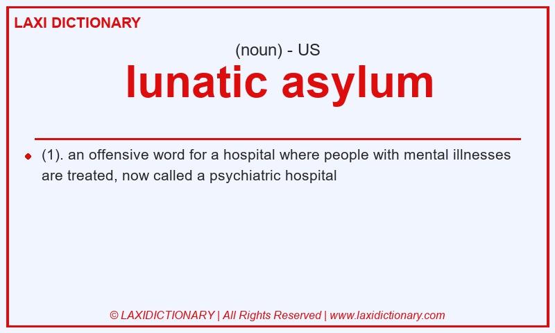 Definition lunatic asylum in American English