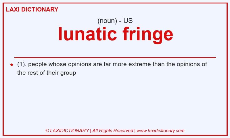 Definition lunatic fringe in American English