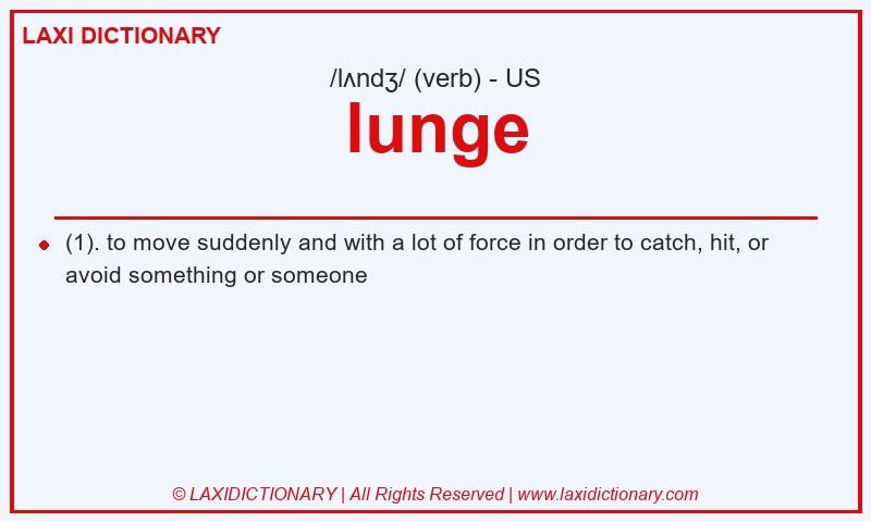 Definition lunge in American English