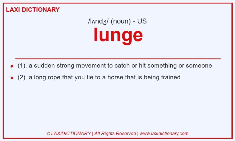 Definition lunge in American English
