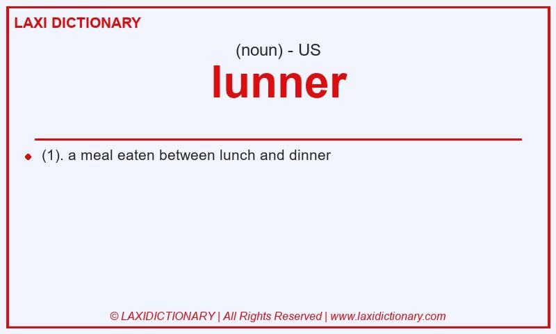 Definition lunner in American English
