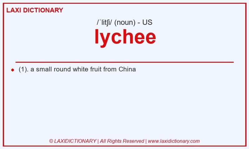 Definition lychee in American English