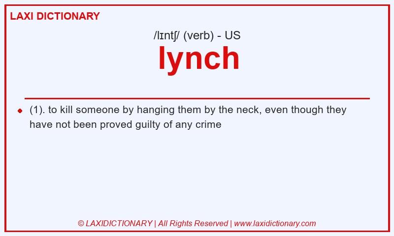 Definition lynch in American English