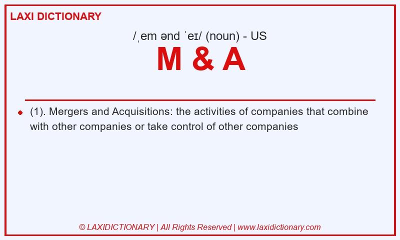 Definition M & A in American English