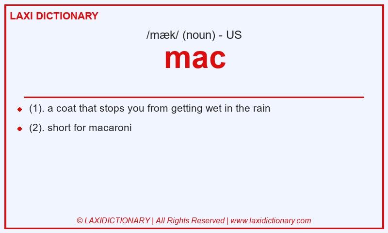 Definition mac in American English