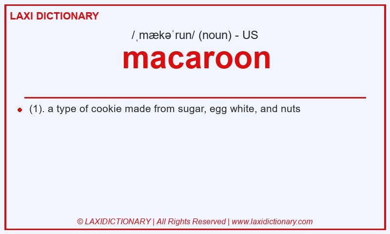 Definition macaroon in American English
