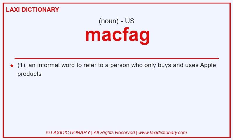 Definition macfag in American English