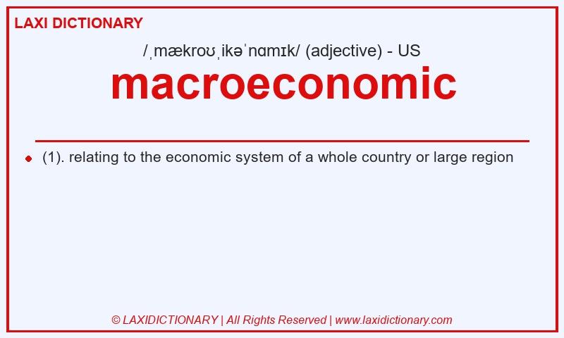 Definition macroeconomic in American English