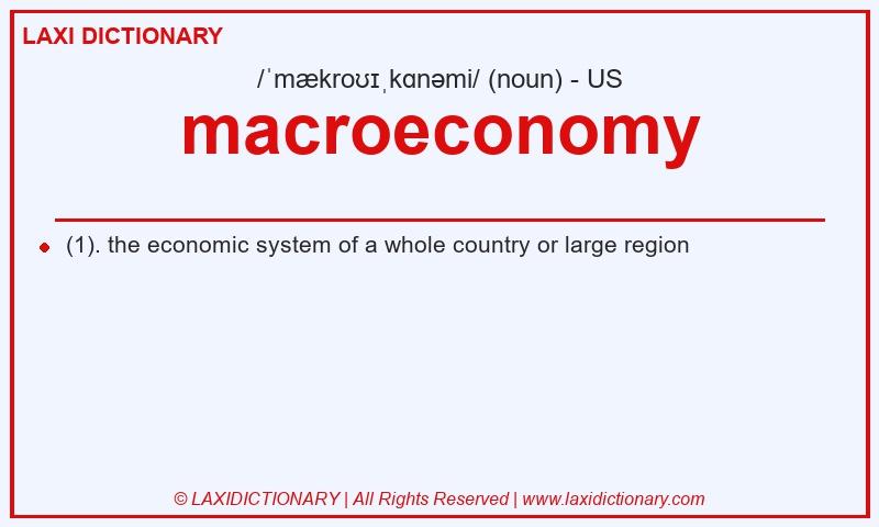 Definition macroeconomy in American English