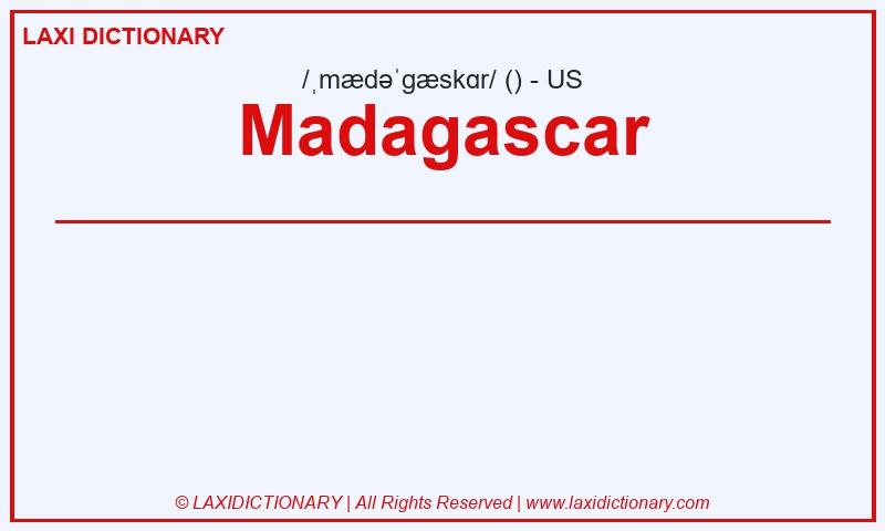 Definition Madagascar in American English