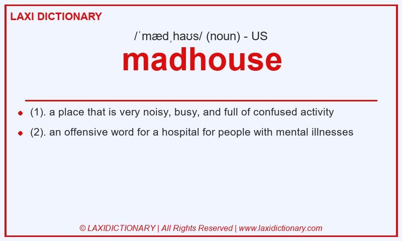 Definition madhouse in American English