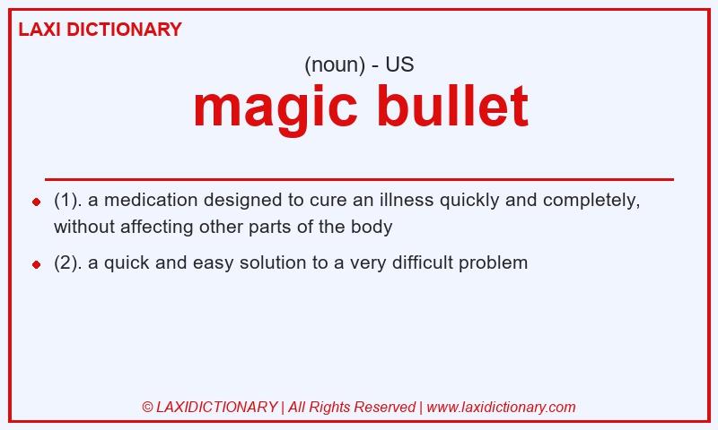 Definition magic bullet in American English