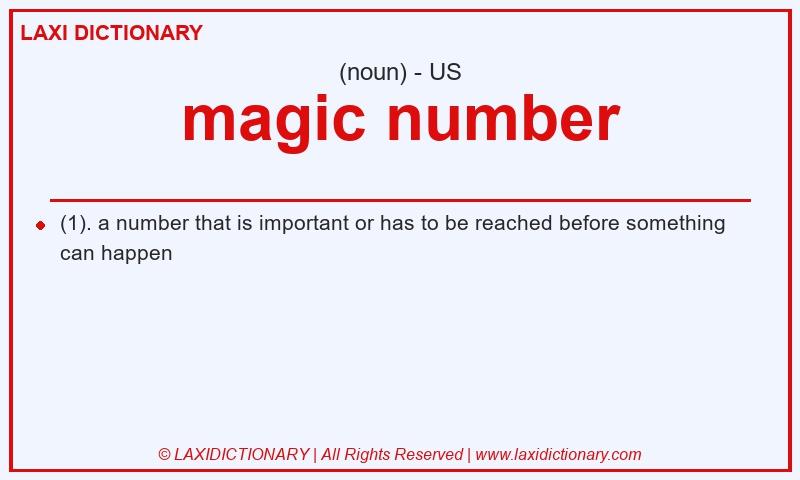 Definition magic number in American English