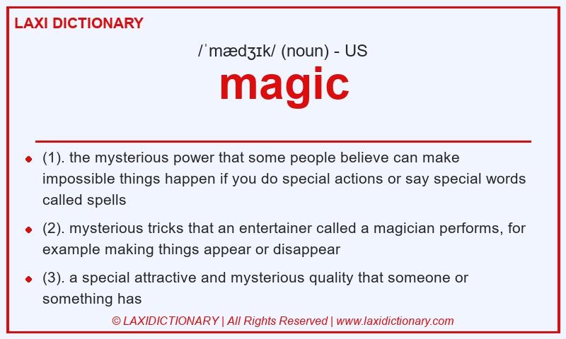 Definition magic in American English