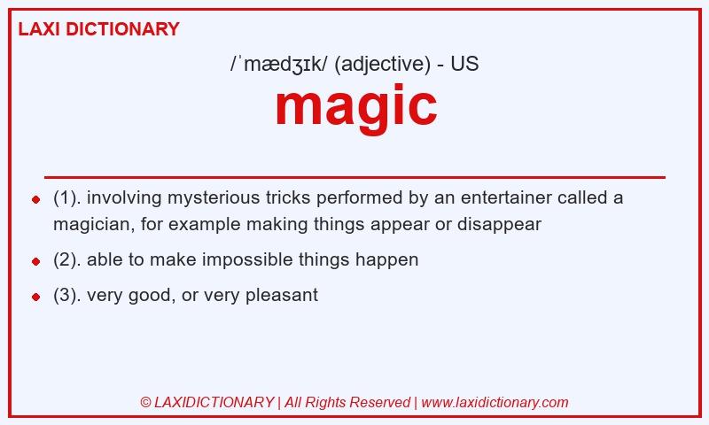 Definition magic in American English