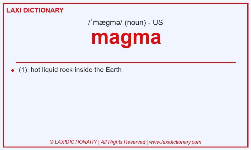 Definition magma in American English