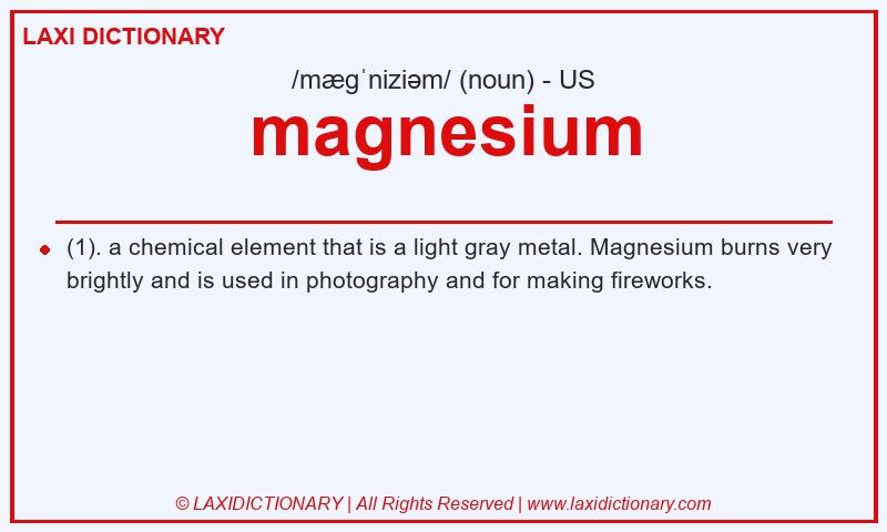 Definition magnesium in American English