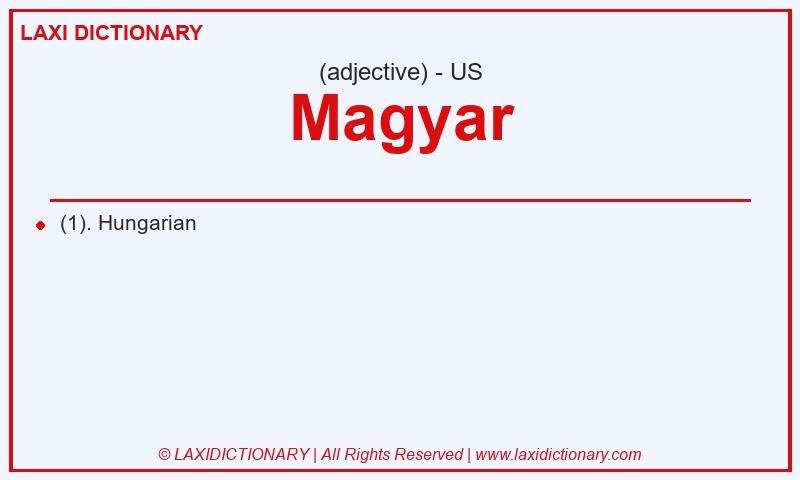 Definition Magyar in American English