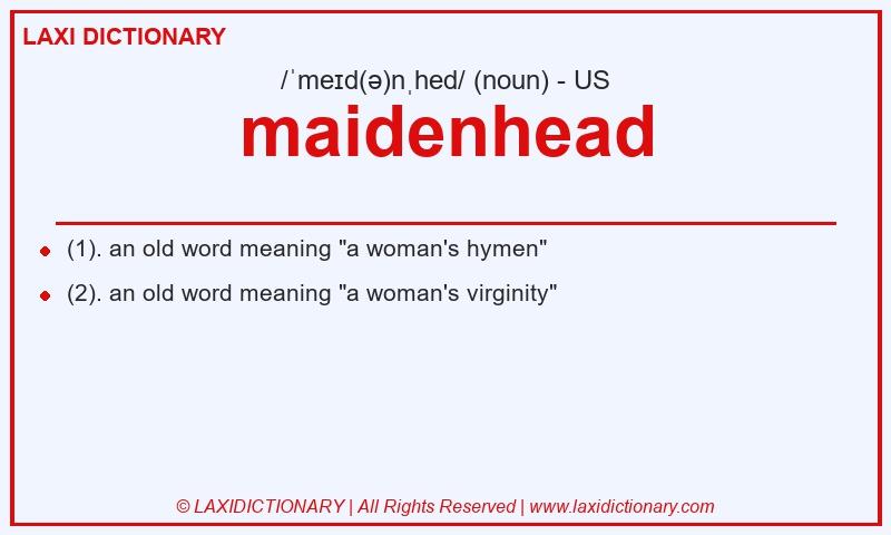 Definition maidenhead in American English