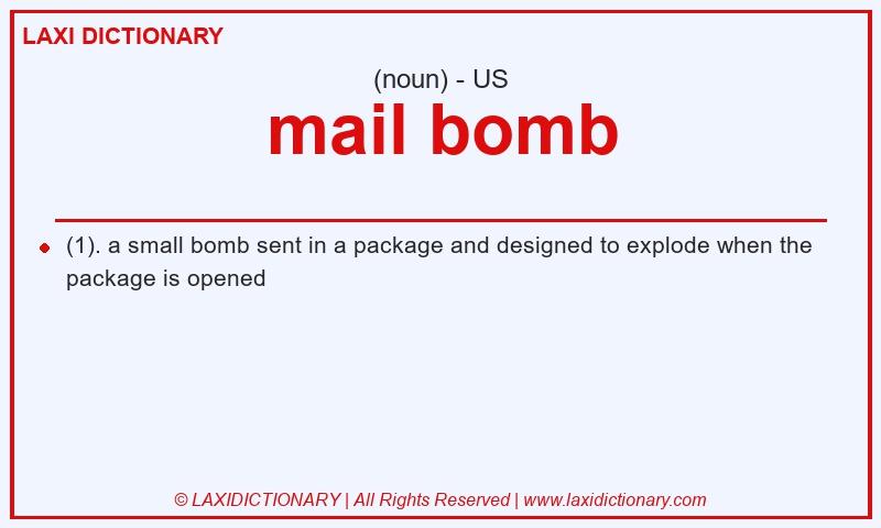 Definition mail bomb in American English