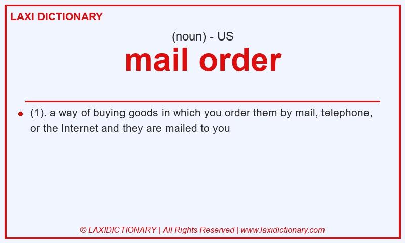 Definition mail order in American English