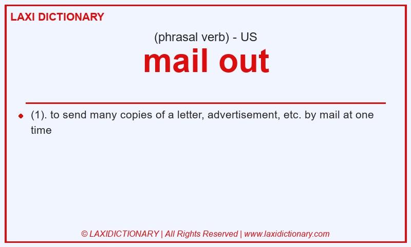 Definition mail out in American English
