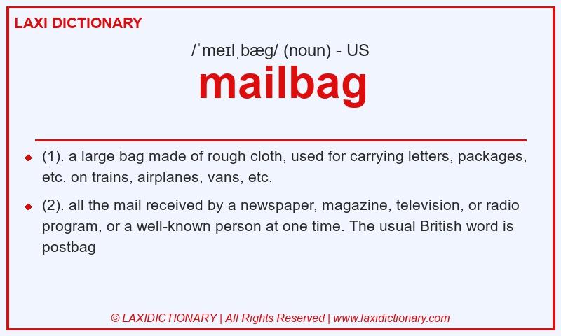 Definition mailbag in American English