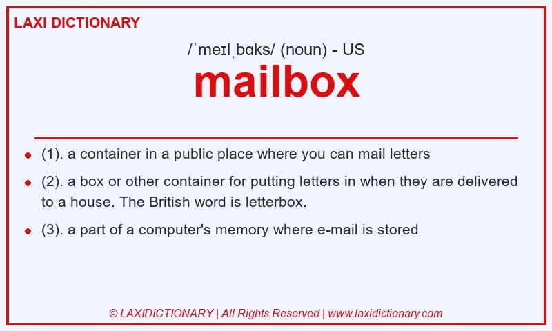 Definition mailbox in American English