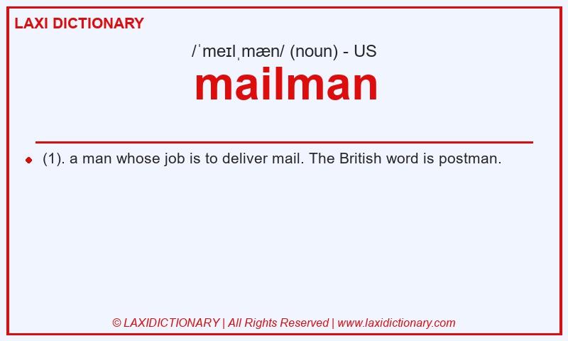 Definition mailman in American English