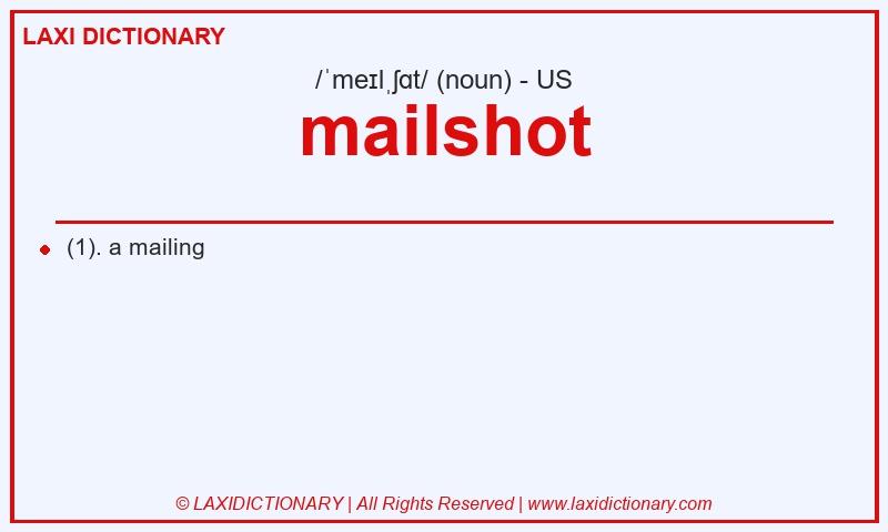 Definition mailshot in American English