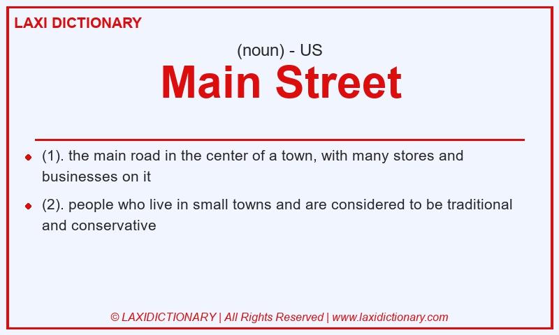 Definition Main Street in American English