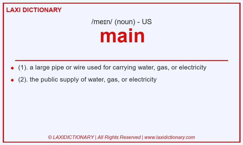 Definition main in American English