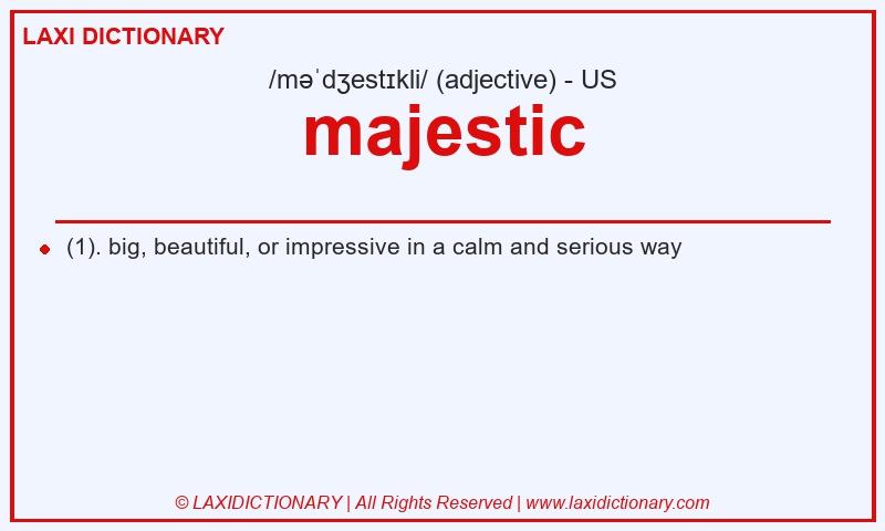 Definition majestic in American English