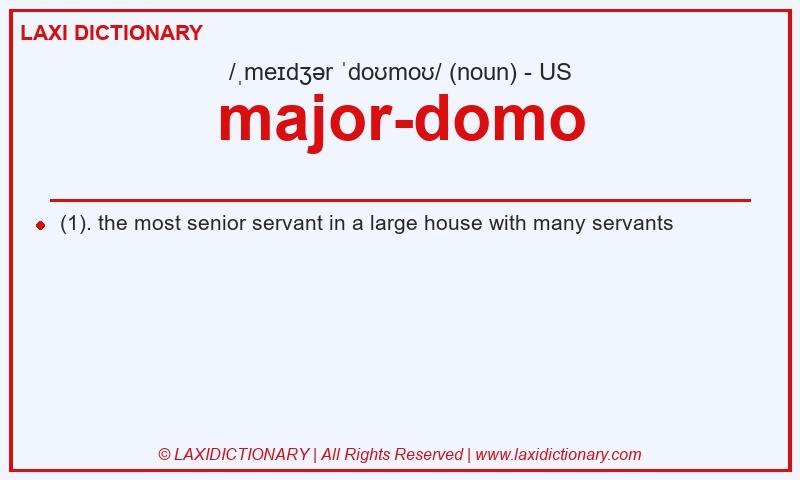 Definition major-domo in American English