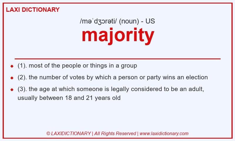 Definition majority in American English