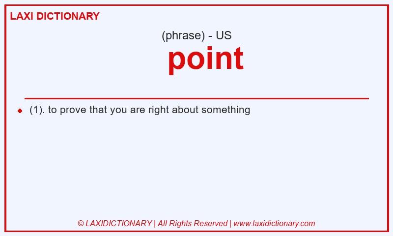 Definition   point in American English
