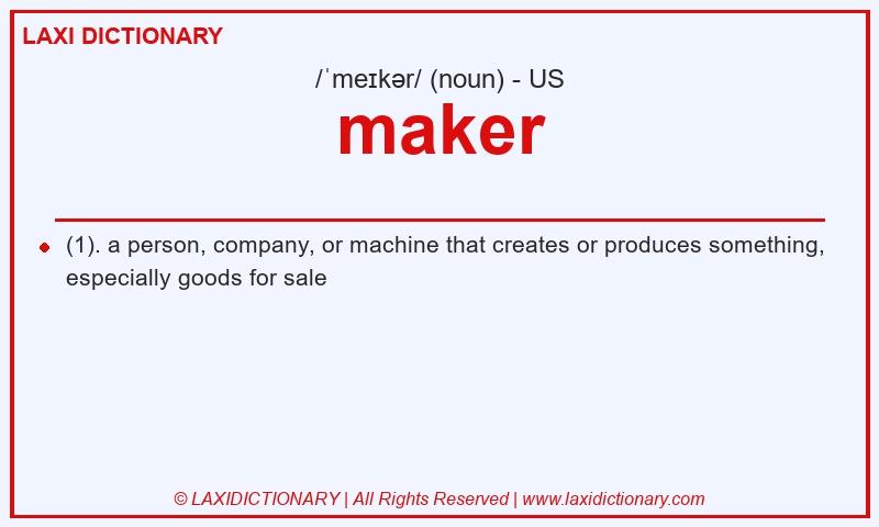 Definition maker in American English