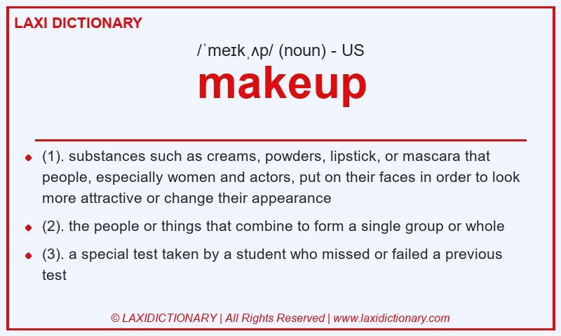 Definition makeup in American English