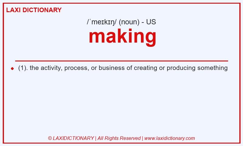 Definition making in American English