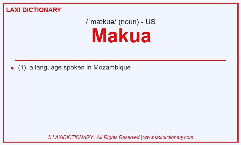 Definition Makua in American English