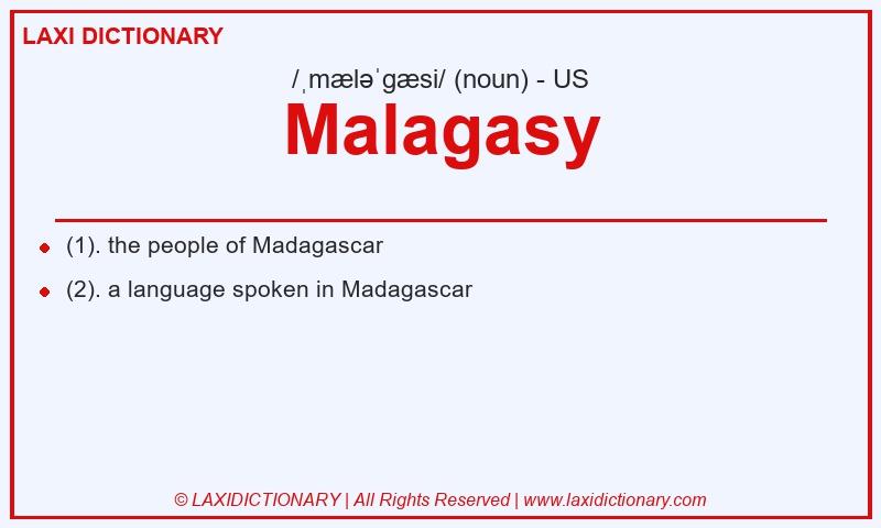 Definition Malagasy in American English