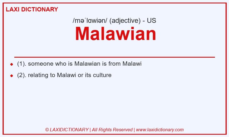 Definition Malawian in American English