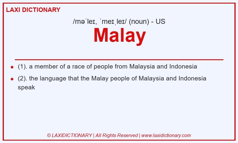 Definition Malay in American English
