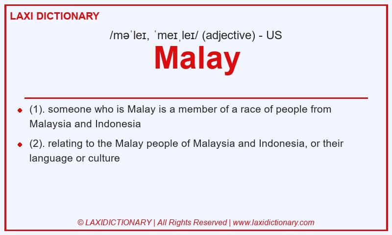 Definition Malay in American English