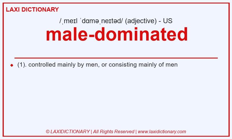 Definition male-dominated in American English