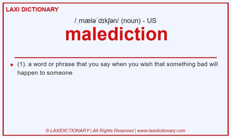 Definition malediction in American English