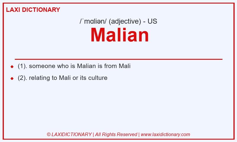 Definition Malian in American English