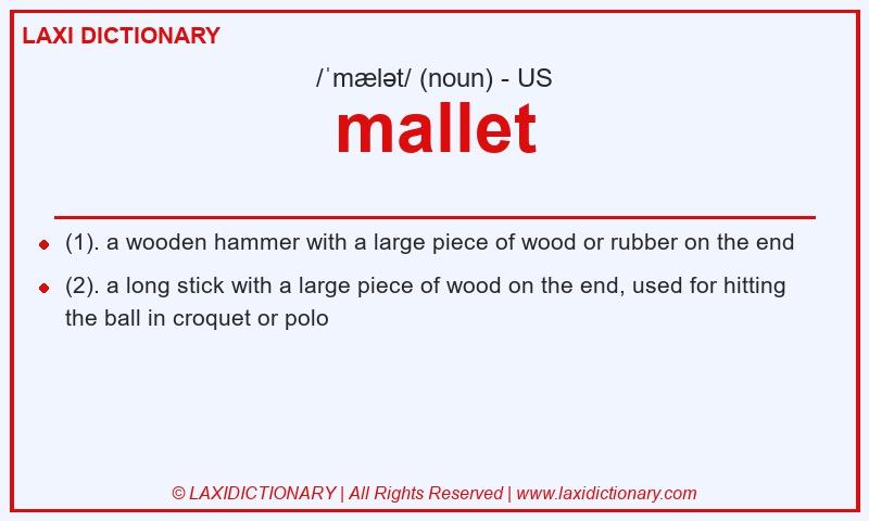 Definition mallet in American English