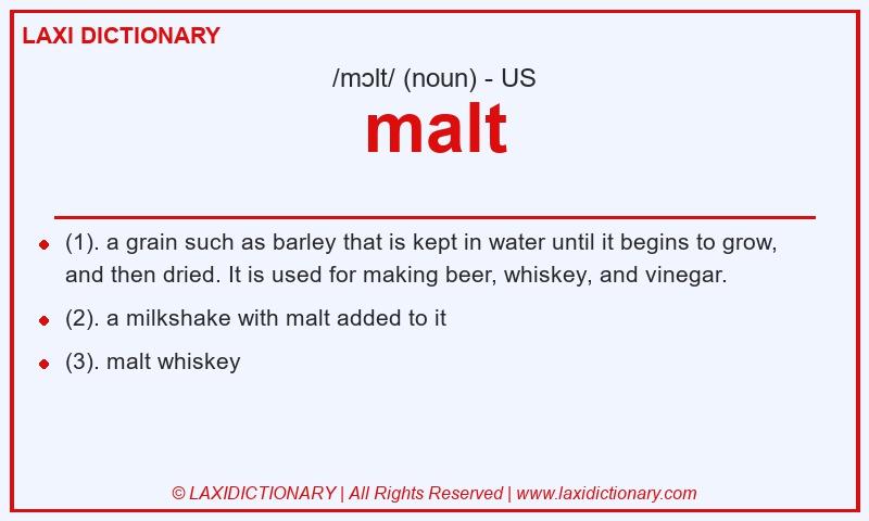 Definition malt in American English
